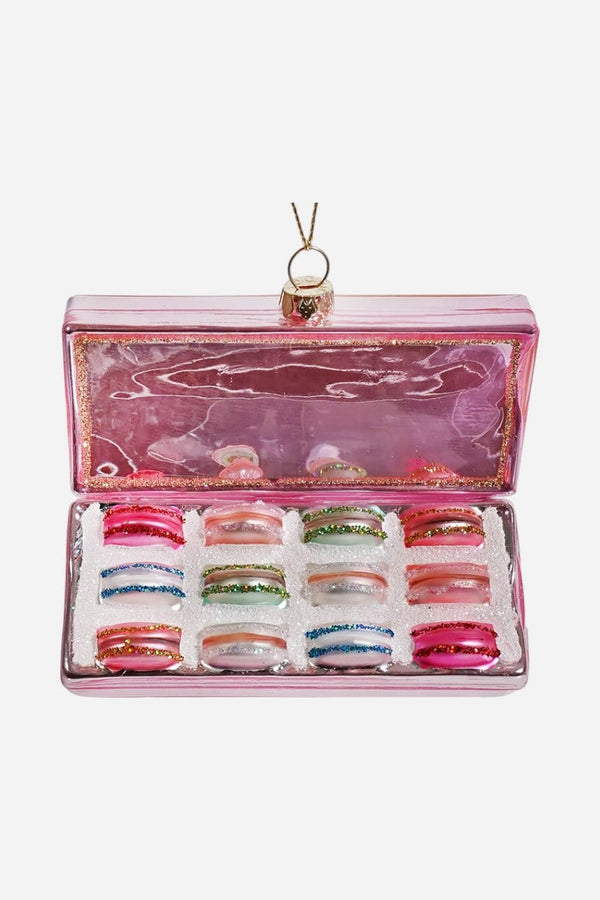 Box Of Macarons Ornament in Pink