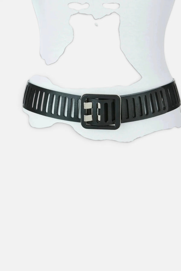 BRAVE Leather Jaliyah Bridle Belt in Black