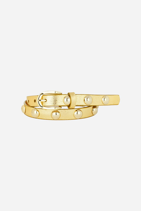 BRAVE Leather Joni Metallic Belt in Gold