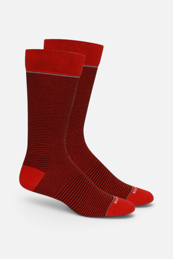 Brown Dog Socks Stand Up Red and Black Stripe
