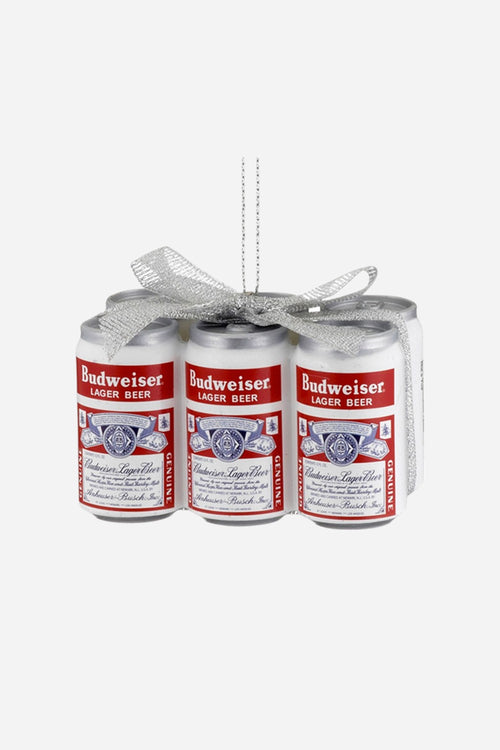 Budweiser Vintage 6-Pack With Bow Ornament