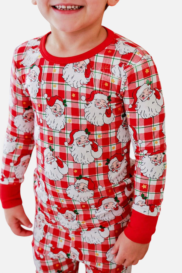 Caden Lane Cozy Claus Bamboo Two-Piece Pajama Set