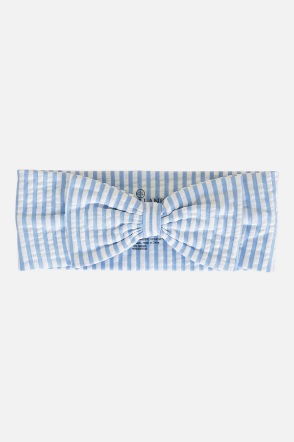 Caden Lane Swim Bow in Seersucker Blue