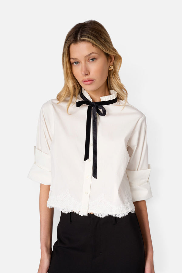 Cami NYC Taylor Cotton Poplin Shirt in White