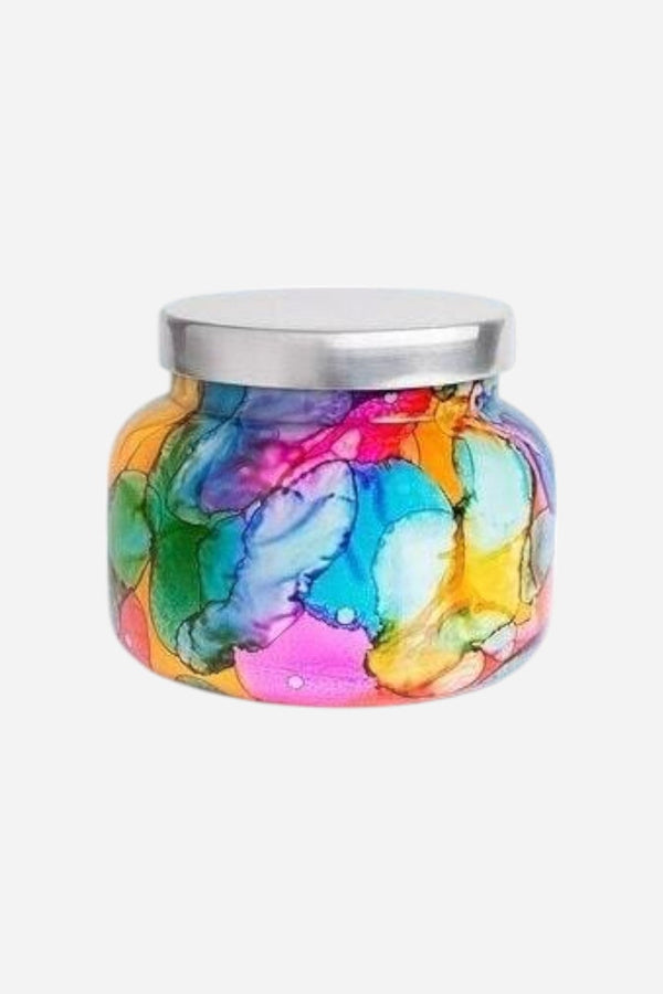 Capri Blue Volcano Rainbow Watercolor Signature Candle Jar