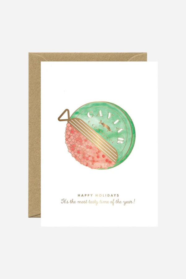 Caviar Christmas Holiday Greeting Card
