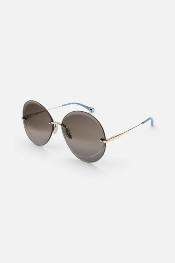 Chloe Gold Sunglasses with Brown Gradient lenses