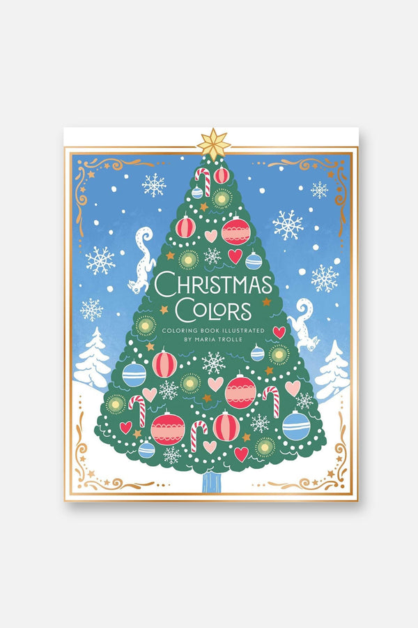 Christmas Colors: Hardcover adult coloring book featuring thick, high-quality paper