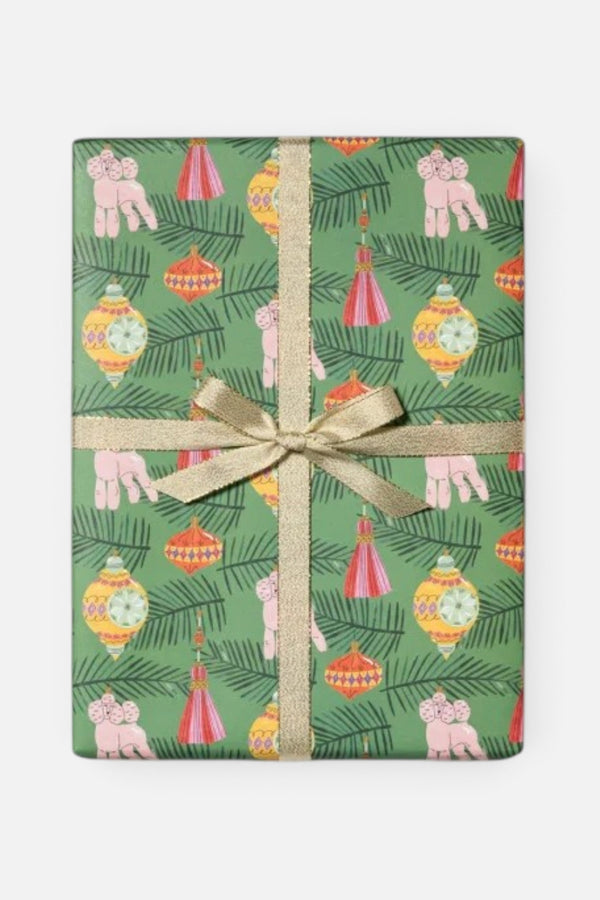 Christmas Poodle Wrapping Paper
