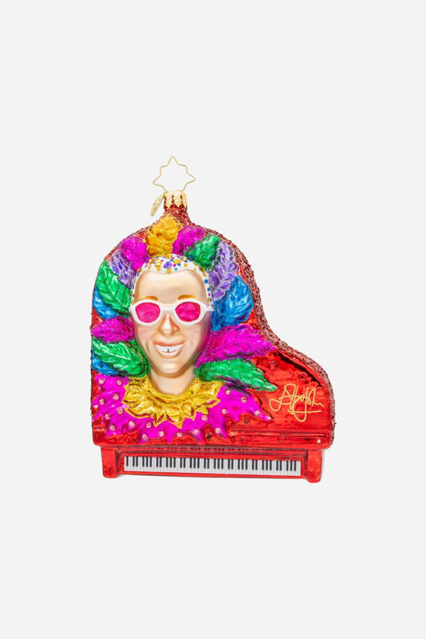 Christopher Radko Elton's Red Piano Ornament