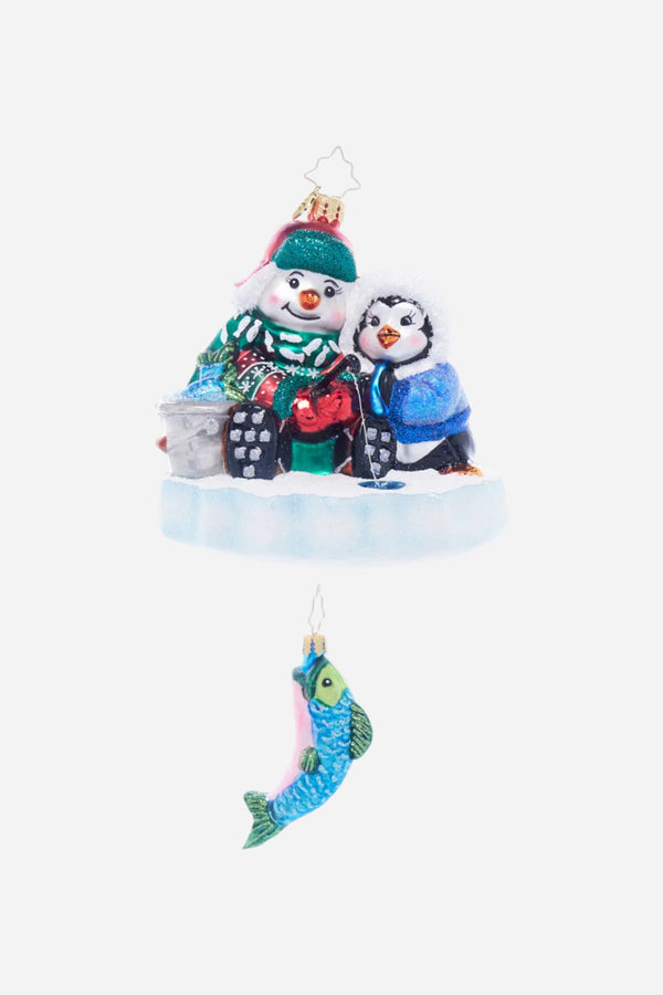 Christopher Radko Ice Fishing Snow Pals Ornament