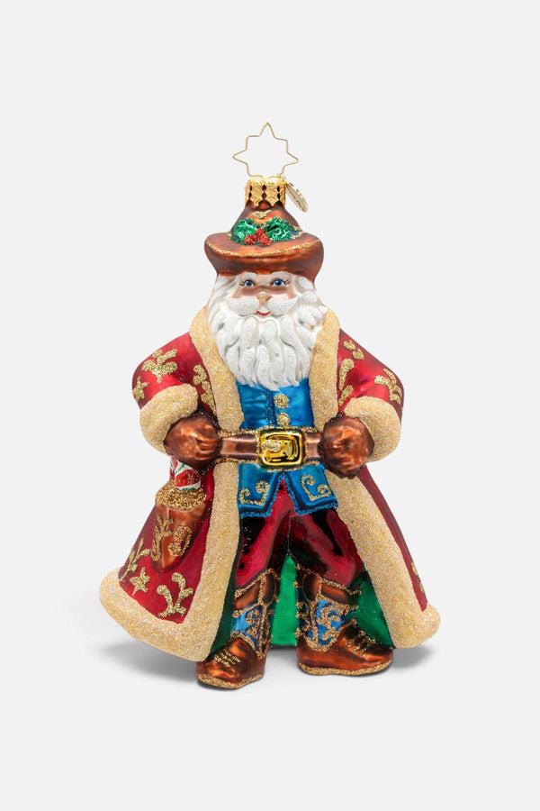 Christopher Radko Jingle Spurs Santa Ornament