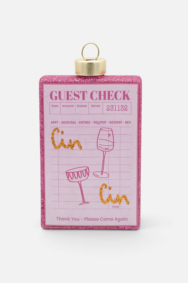 Cin Cin Guest Check Ornament
