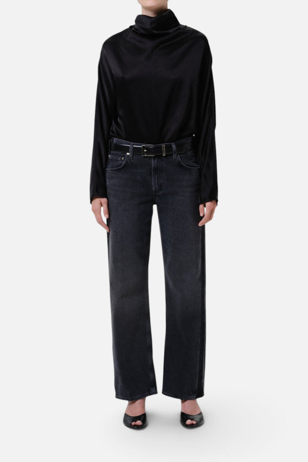 Citizens of Humanity Lindz Easy Straight Tuxedo Stripe in Kuro