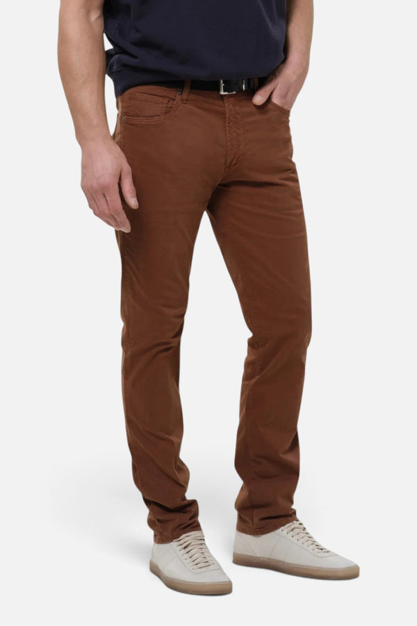 Citizens of Humanity Men's Gage Slim Straight Cashmere Touch Sateen Jean in Cognac