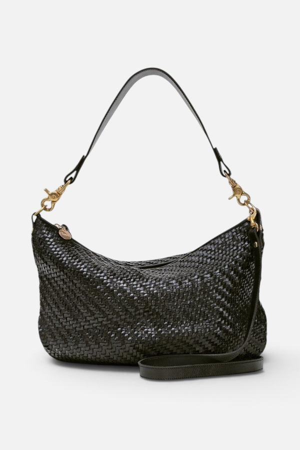 Clare V Moyen Messenger in Black Zig Zag