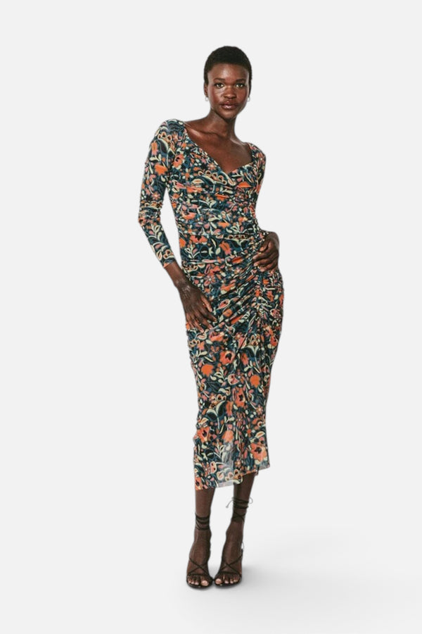 Cleobella Macey Mesh Midi Dress in Tallulah