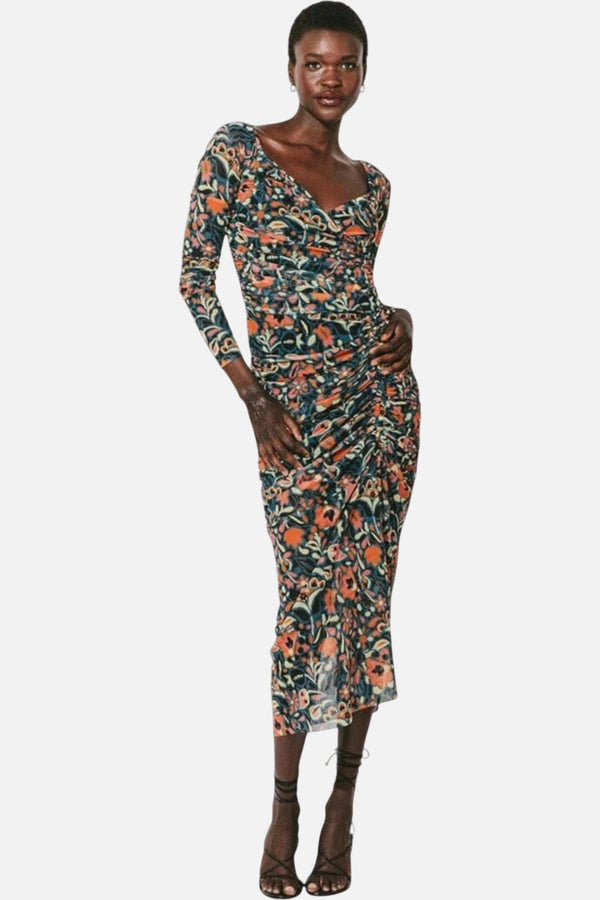 Cleobella Macey Mesh Midi Dress in Tallulah