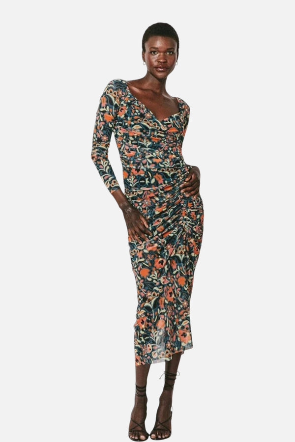 Cleobella Macey Mesh Midi Dress in Tallulah