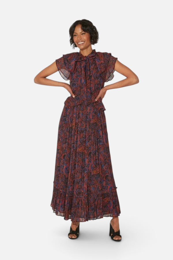 Cleobella Nicolette Ankle Dress in Retrograde Paisley