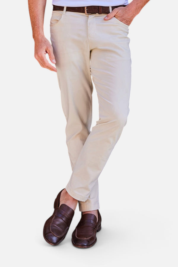 Collars & Co Aura Lux Pant in Ivory