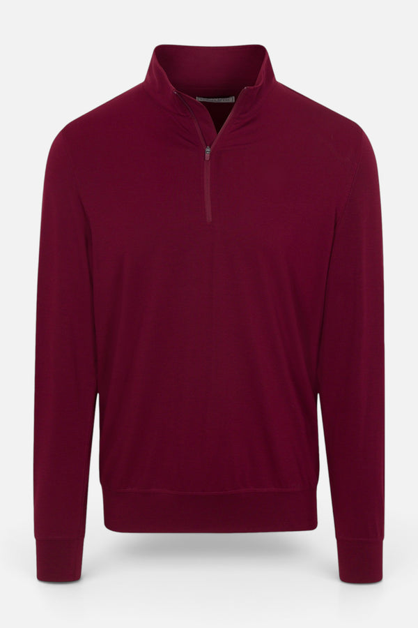 Collars & Co Velocity Performance Quarter Zip in Maroon