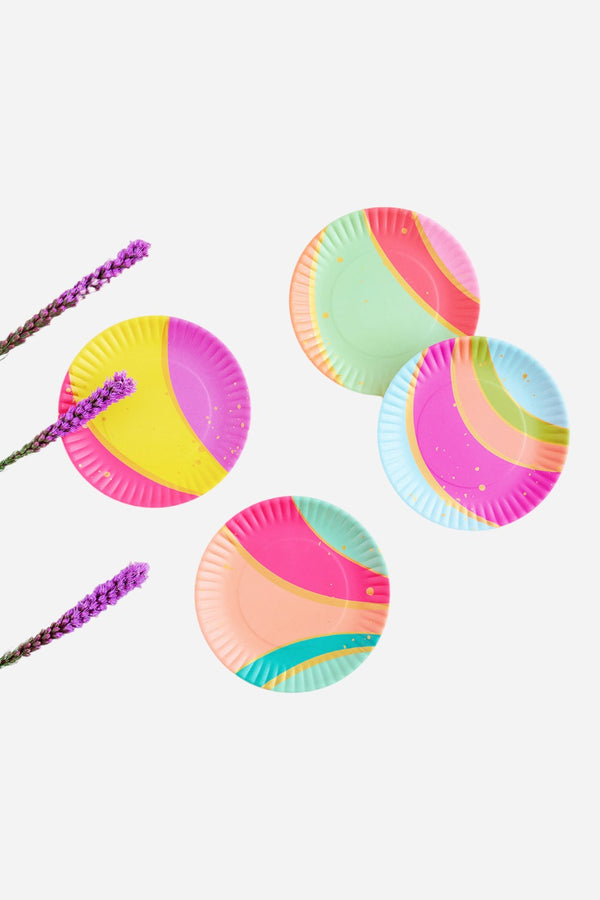 Color Couture Stripe Plate, Set of 4