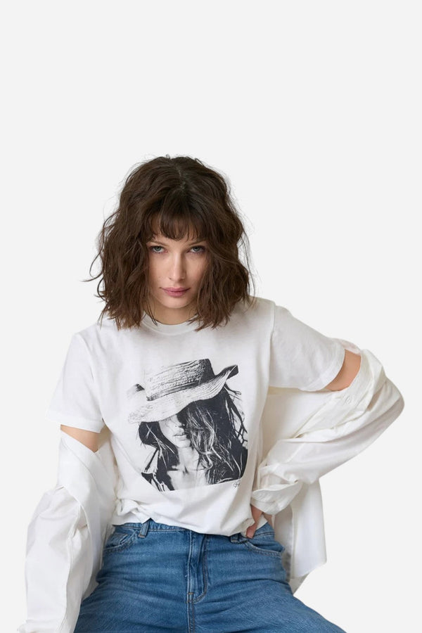 CPress Studio Pioneer Mushie Tee in Worn White