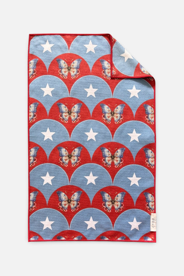 Crae Home Wings of Liberty Double-Sided Hand Towel in Red & Blue
