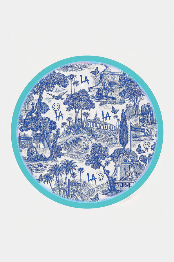 David Stesner Arthouse LA Urban Pop Toile Round Keepsake Box