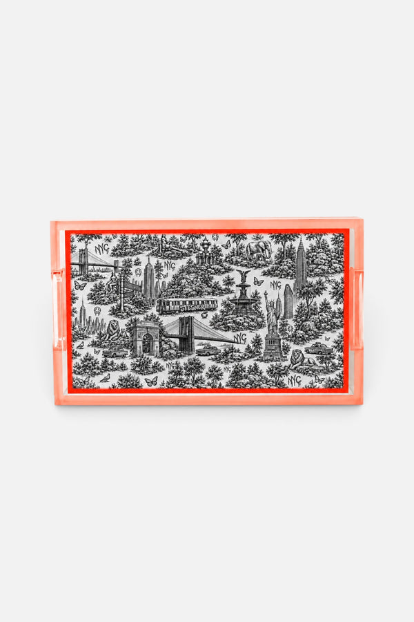 David Stesner Arthouse New York Urban Pop Toile Small Acrylic Tray