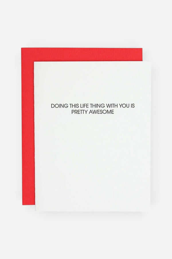Doing Life With You Letterpress Greeting Card