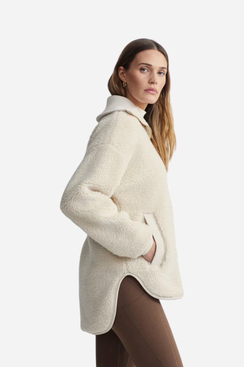 Varley Myla Zip Through Jacket in Sandshell – CHROME