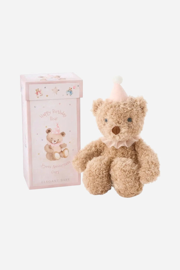 Elegant Baby Pink Birthday Bear Gift Box