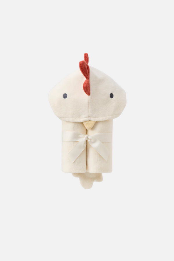 Elegant Baby Rooster Hooded Bath Wrap