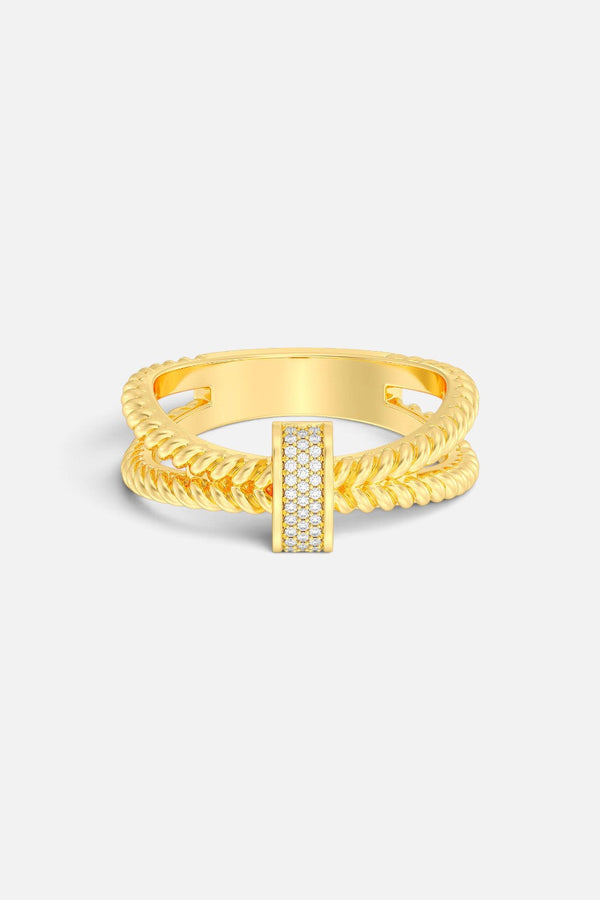 Ella Stein Meet Me Halfway Statement Ring in Gold