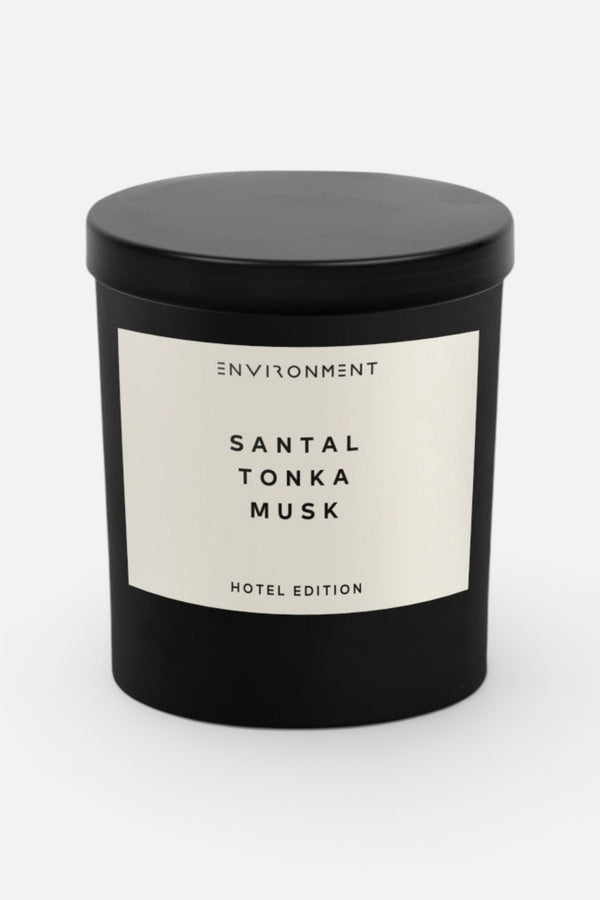 Environment Candles Santal Tonka Musk Candle with Lid and Box - 8 Oz