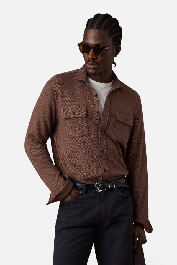 Faherty Legend Sweater Shirt in Redwood Coast Twill