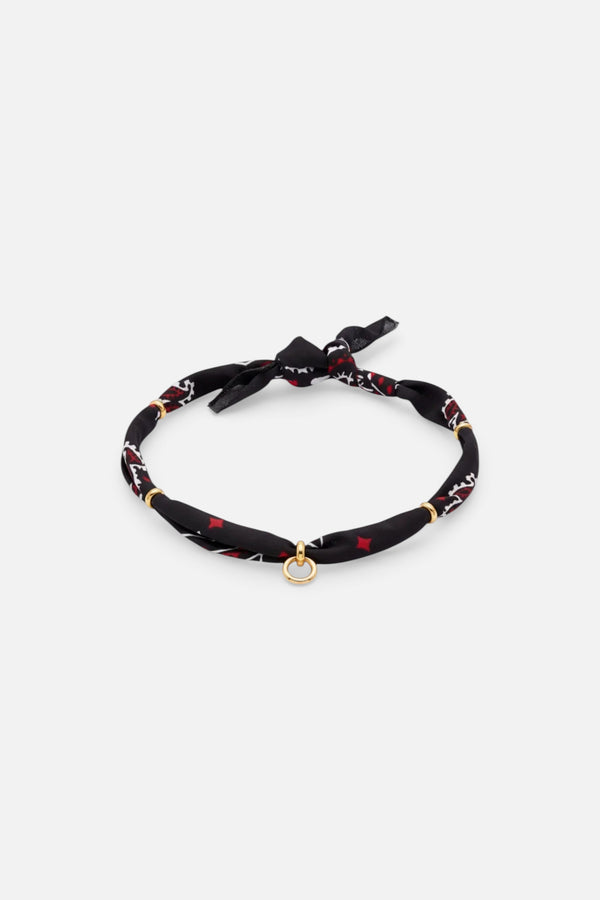Farrah B Charm Bandit Necklace in Black and Red