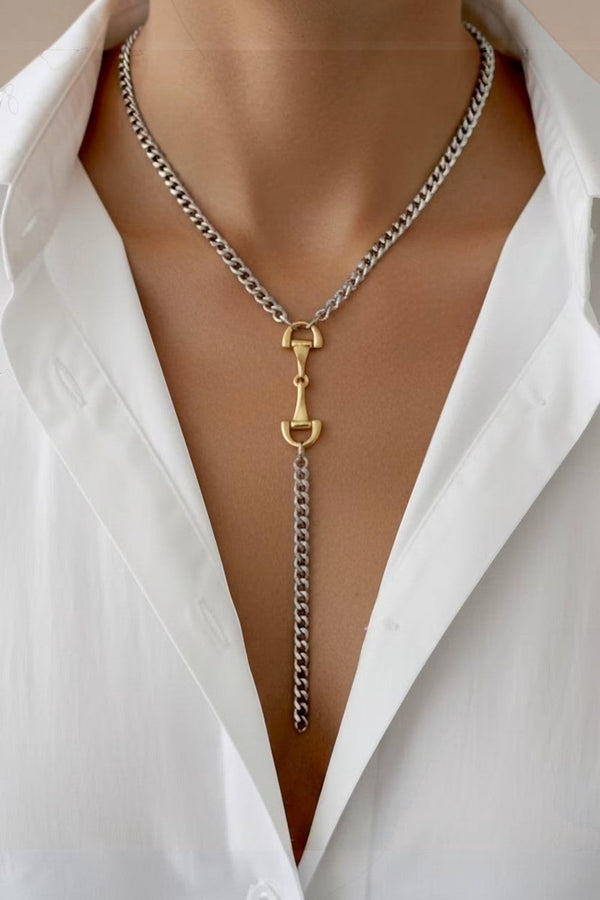 Farrah B Derby Days Necklace in Mixed Metals