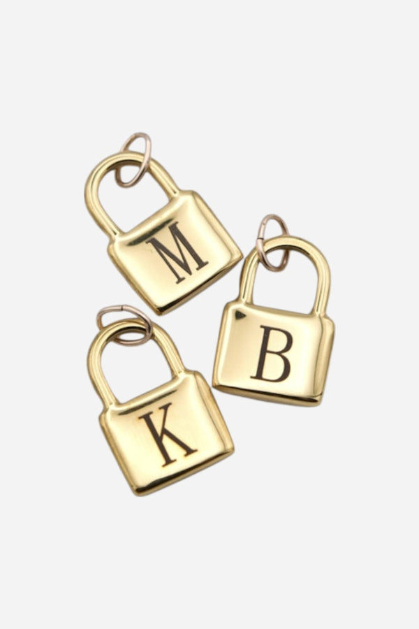 Farrah B English Letter Lock Charm