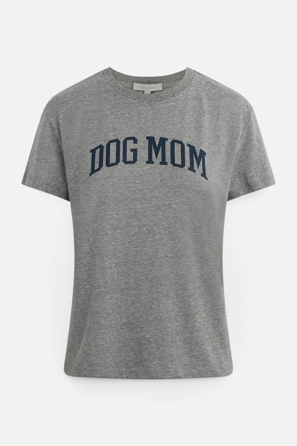 Favorite Daughter The Dog Mom Tee in Heather Grey Navy