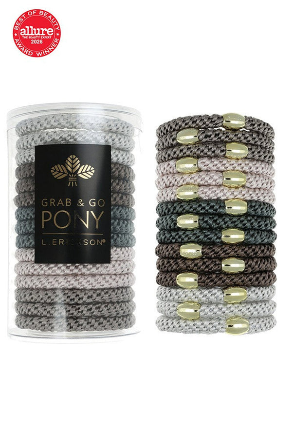 France Luxe Grab & Go Pony Tube, 15 Hair Ties in Spa Day
