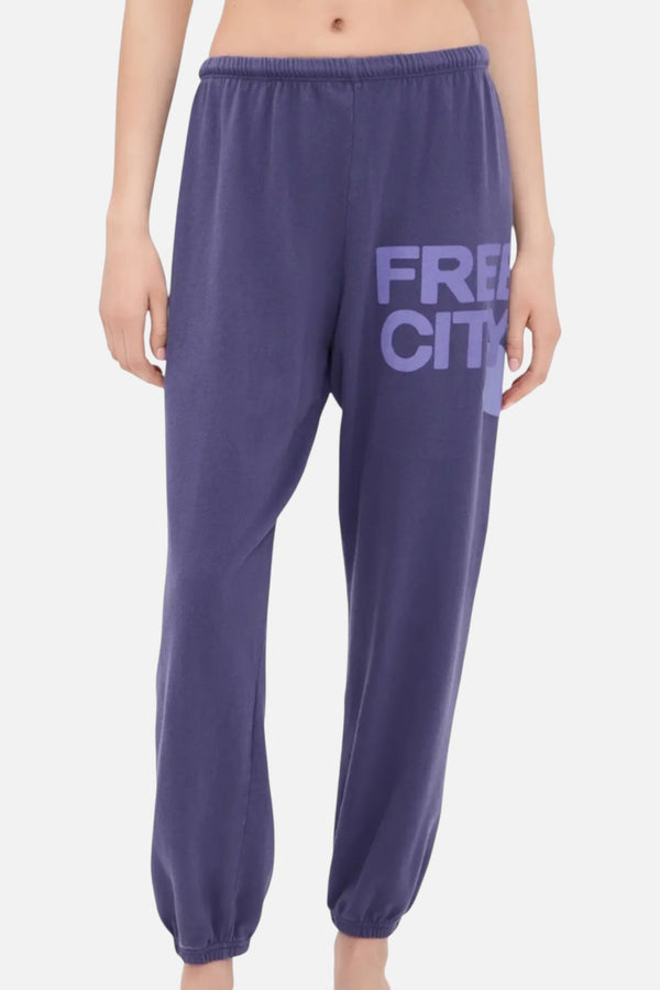 Free City Large Sweatpant in Purple Bushes