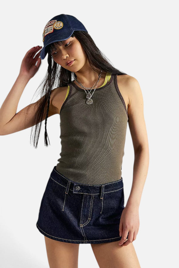 Free People Galivanting Peekaboo Skort in Rinse
