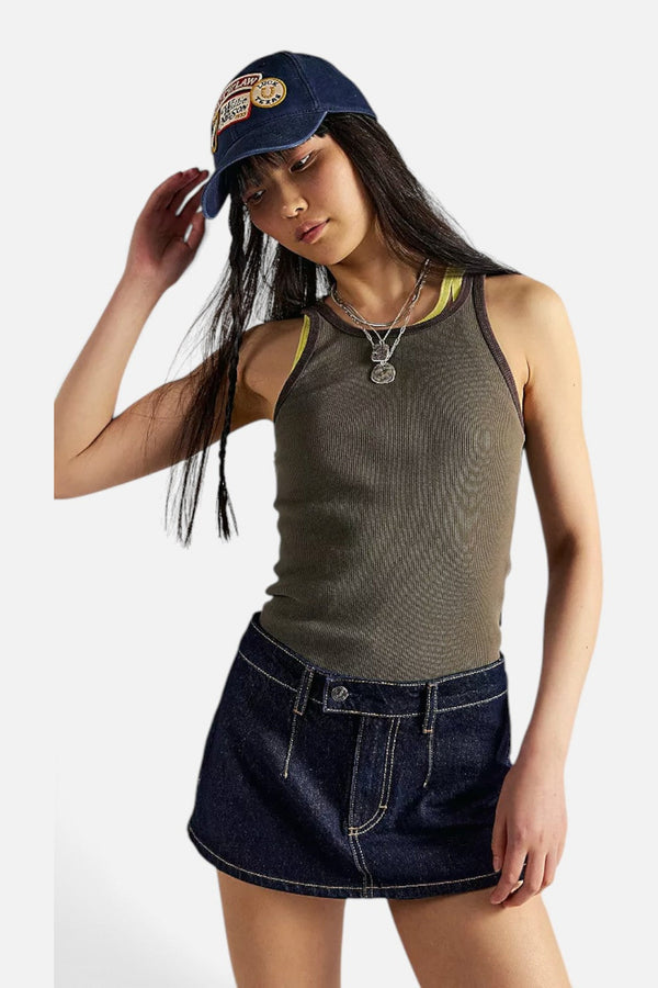 Free People Galivanting Peekaboo Skort in Rinse