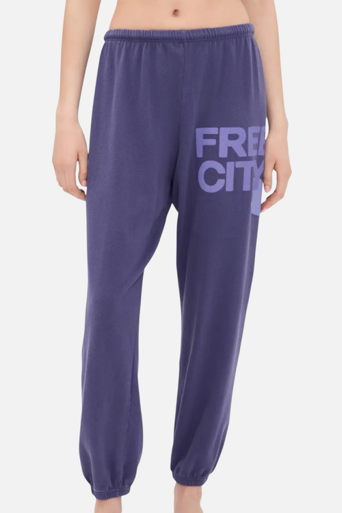 Free City Large Sweatpant in Purple Bushes