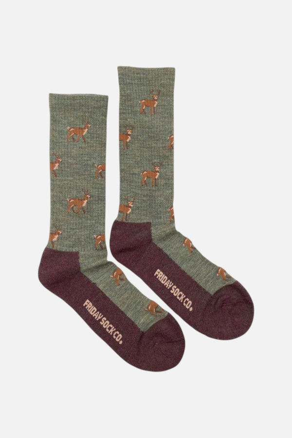 Friday Sock Co. Men's Deer Merino Wool Socks