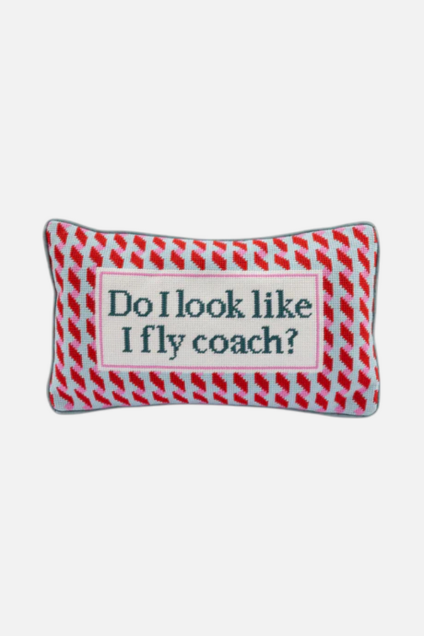 Furbish Fly Coach Needlepoint Pillow