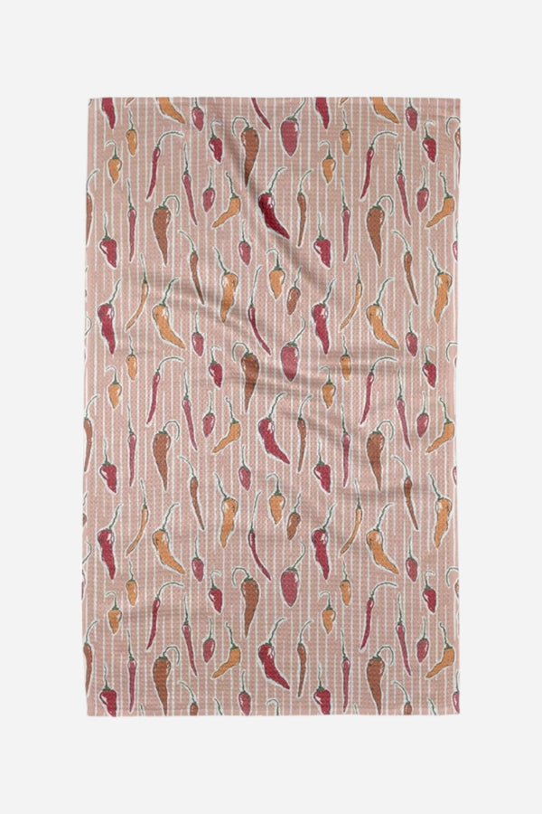 Geometry Towels Chilli Stripe Tea Towel